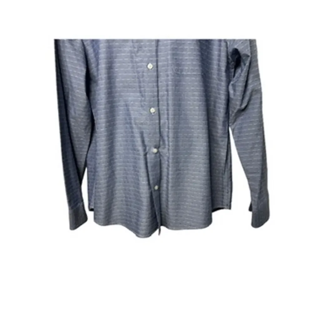 Banana Republic Blue & White Long Sleeve Button Up Shirt Men's XL